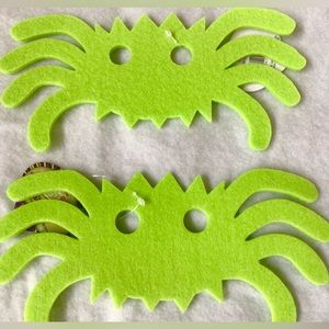 2 Large Halloween Spider Felties